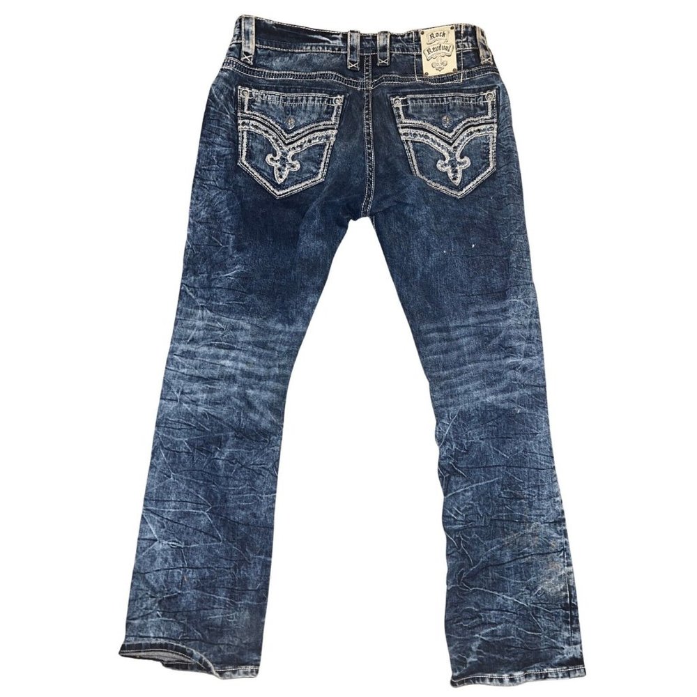 Mens Rock Revival Jeans 36x34